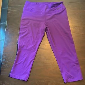 Purple dry fit large Nike capris